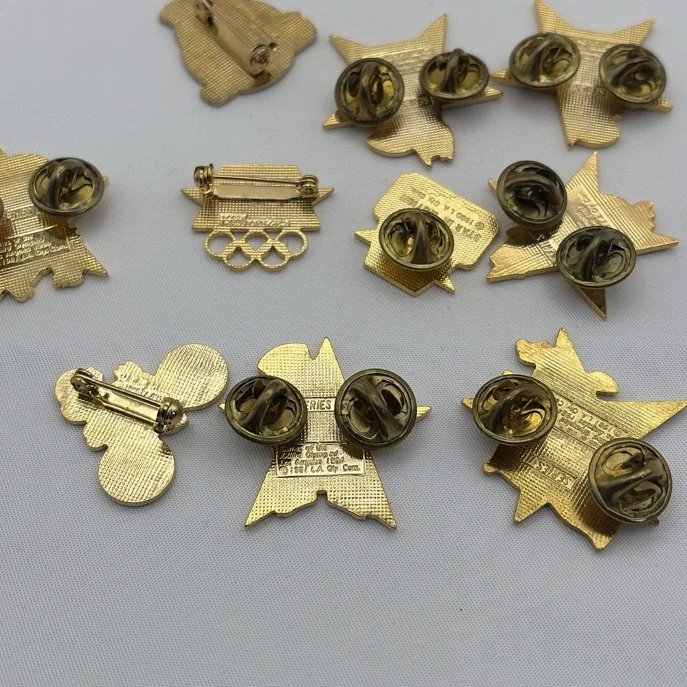 Lot Of 10 1984 Los Angeles‎ Olympics Sam The Eagle Mascot Logo Lapel Hat Pins S1